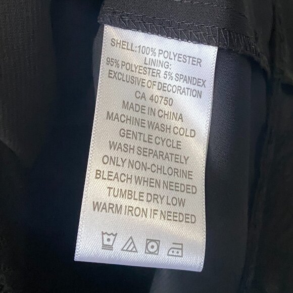 NWT Isaac Mizrah Live! Black Satin Lace Cuffs/Hem Blouse - Picture 12 of 13